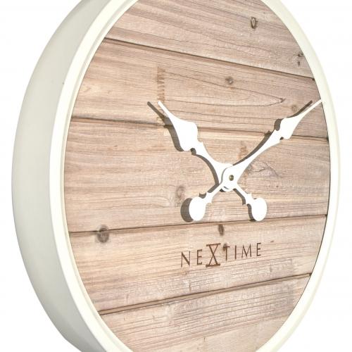 Afbeelding laden in galerijviewer, Nextime klok 3134wi plank, ø50 cm, wall, white
