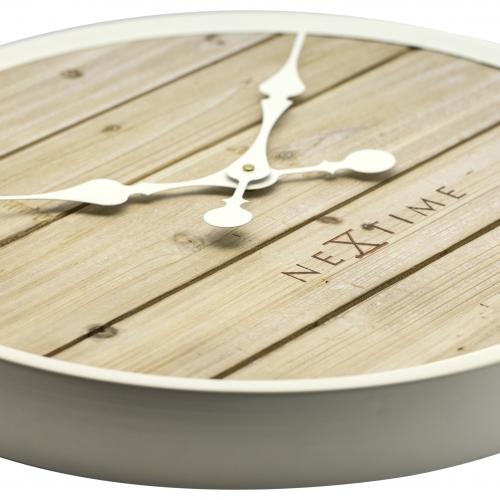 Afbeelding laden in galerijviewer, Nextime klok 3134wi plank, ø50 cm, wall, white
