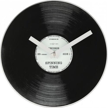 Nextime klok 5163 little spinning time, ø20 cm, wall, black