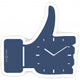 Nextime klok 5185bl mini thumbs up, 20.5x21, wall, blue silver
