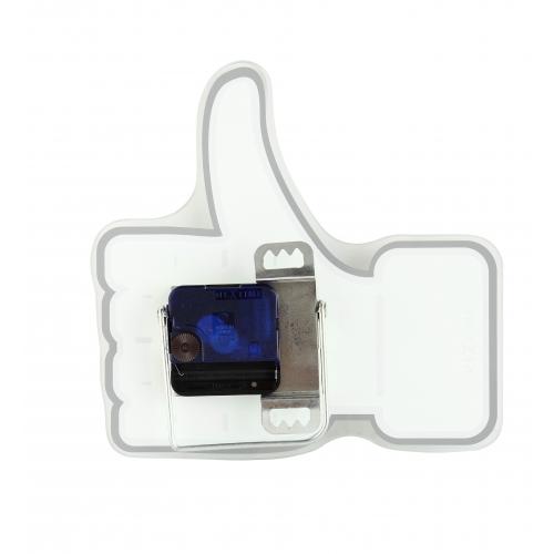 Afbeelding laden in galerijviewer, Nextime klok 5185wi mini thumbs up, 20.5x21 cm, wall, white silver
