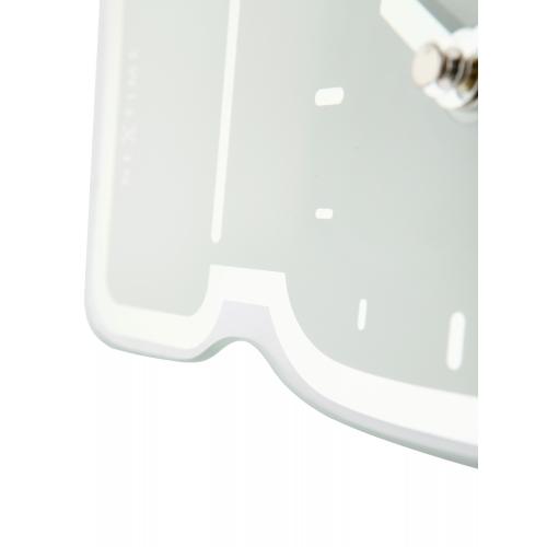 Nextime klok 5185wi mini thumbs up, 20.5x21 cm, wall, white silver
