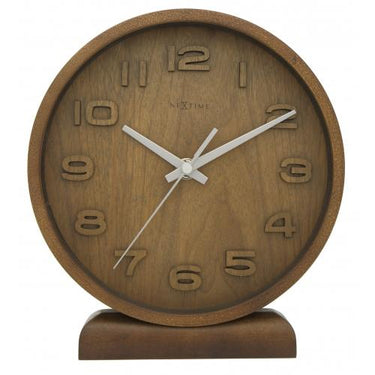 Nextime klok 5192gs wood wood small, 22x20 cm, wall, wood, gray