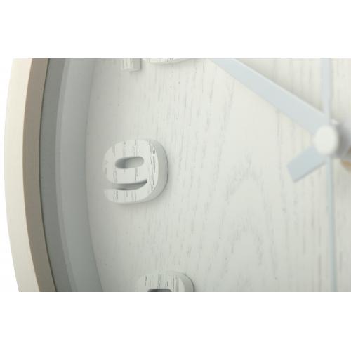 Afbeelding laden in galerijviewer, Nextime klok 5192wi wood wood small 22x20 cm, wall, white
