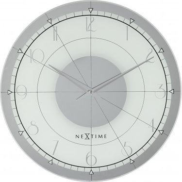 Nextime klok 8125 fancy round, ø43 cm, wall, white silver
