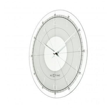 Nextime klok 8125 fancy round, ø43 cm, wall, white silver