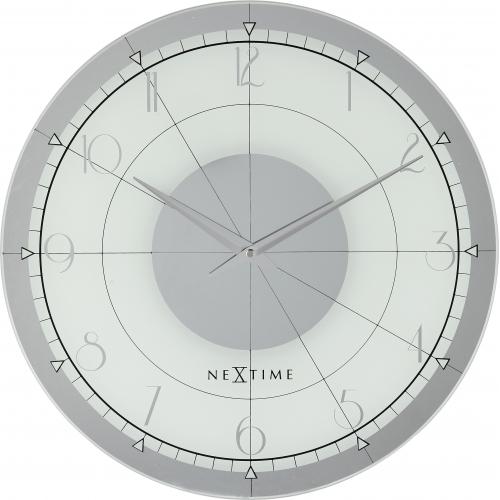 Afbeelding laden in galerijviewer, Nextime klok 8125 fancy round, ø43 cm, wall, white silver
