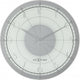 Nextime klok 8125 fancy round, ø43 cm, wall, white silver