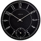 Nextime klok 8144 leitbring, ø43 cm, wall, black silver glossy