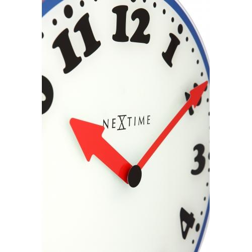 Afbeelding laden in galerijviewer, Nextime klok 8151 boy, ø43 cm, wall, white blue black red
