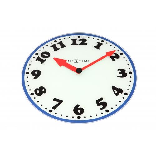 Afbeelding laden in galerijviewer, Nextime klok 8151 boy, ø43 cm, wall, white blue black red
