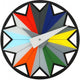 Nextime klok 8163 circus, ø43 cm, wall, black multi-color