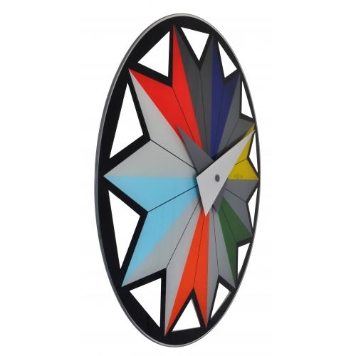 Afbeelding laden in galerijviewer, Nextime klok 8163 circus, ø43 cm, wall, black multi-color
