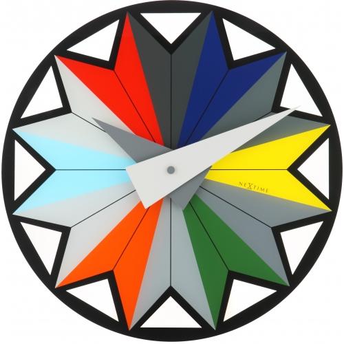 Afbeelding laden in galerijviewer, Nextime klok 8163 circus, ø43 cm, wall, black multi-color
