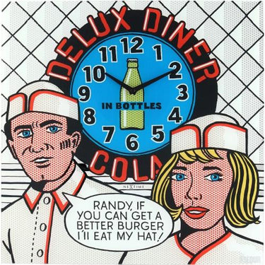 Nextime klok 8167 delux diner, 43x43cm, wall, multi-color