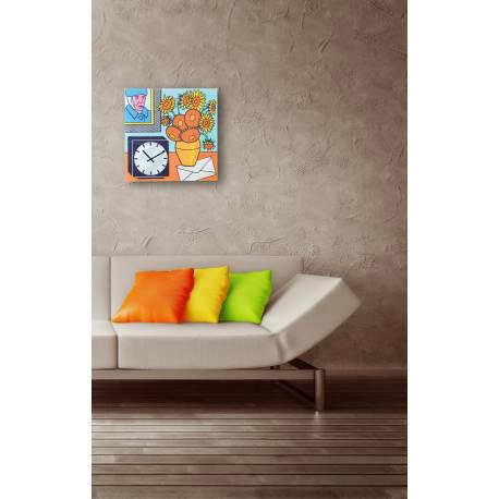 Afbeelding laden in galerijviewer, Nextime klok 8170 go van go, 43x43 cm, wall, multi-color

