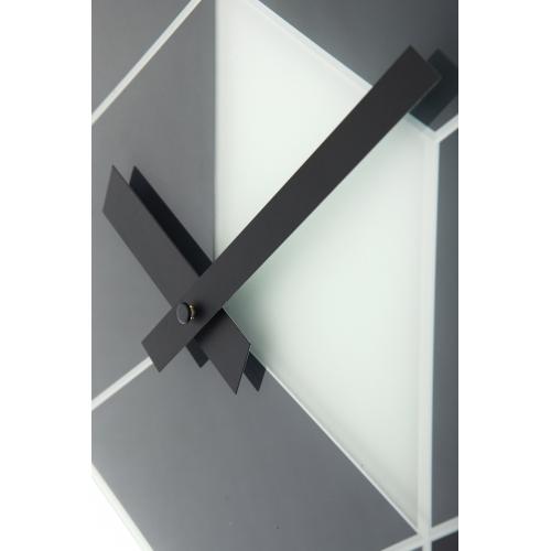 Afbeelding laden in galerijviewer, Nextime klok 8171 cubic, 43.5x37 cm, wall, black white gray
