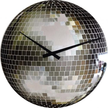 Nextime klok 8801 small disco, ø30 cm, wall, silver