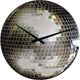 Nextime klok 8801 small disco, ø30 cm, wall, silver
