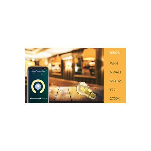 Afbeelding laden in galerijviewer, Woox r9078 smart dimmable filament led bulb, e27, 6w, 650lm, wifi, amazon google, app
