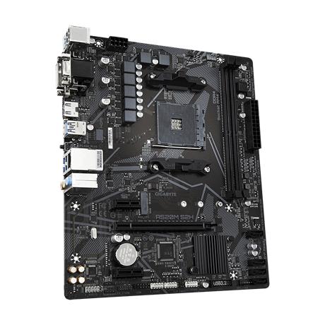 Afbeelding laden in galerijviewer, Gigabyte a520m s2h, matx, amd,am4, a520, ryzen 3 3rd gen, 64gb, 2x dimm ddr4, 5000 mhz, usb3.1, m.2
