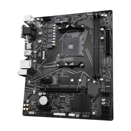 Afbeelding laden in galerijviewer, Gigabyte a520m s2h, matx, amd,am4, a520, ryzen 3 3rd gen, 64gb, 2x dimm ddr4, 5000 mhz, usb3.1, m.2

