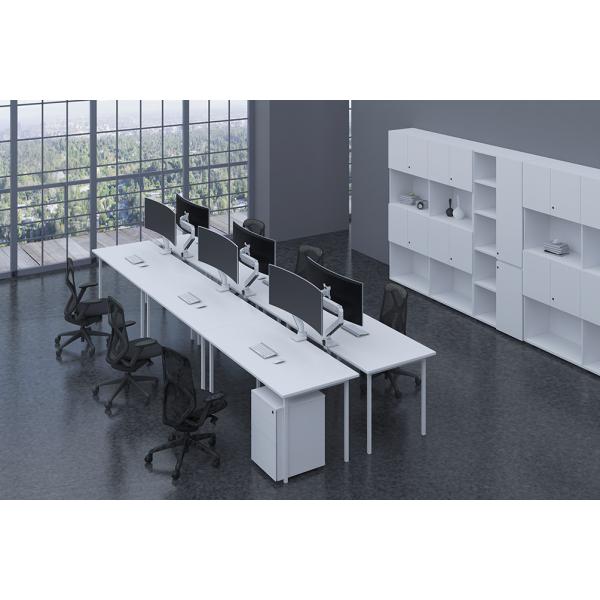 Afbeelding laden in galerijviewer, Neomounts nm-d775whiteplus curved screen desk mount, 49 , 18 kg, 100mm, clamp bolt, white
