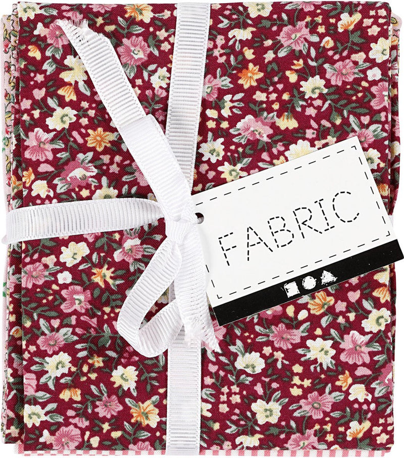 Afbeelding laden in galerijviewer, Creativ company patchwork stof roze 45x55cm, 4st.
