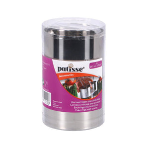 Patisse garneerringen met uitdrukker 7x5.5 cm 3-delig rvs