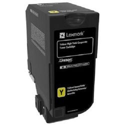 Tonercartridge lexmark 74c2hye geel