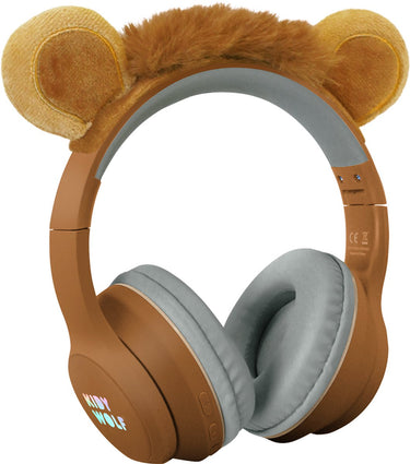 Kidywolf kidyears kinder koptelefoon leeuw – 85db, bluetooth jack, opvouwbaar, magnetische oortjes, 4+