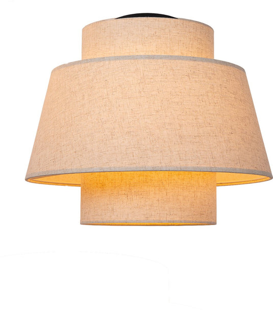 Lucide tribute - plafonnière (plafondlamp) - ø 40 cm - 1xe27 - beige - japandi