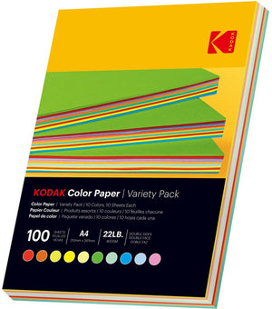 Kodak gekleurd papier - 10 verschillende kleuren - 80g m² - a4 - 100 vellen