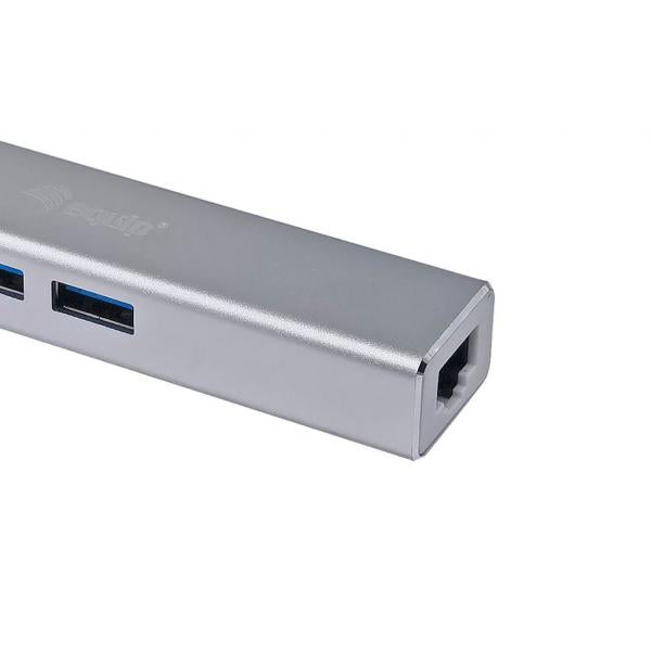 Afbeelding laden in galerijviewer, Equip 133481 usb-c to 3-port usb 3.0 hub with gigabit adapter
