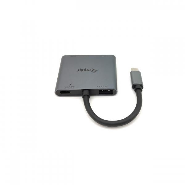 Afbeelding laden in galerijviewer, Equip 133484 usb-c 4 in 1 dual hdmi adapter
