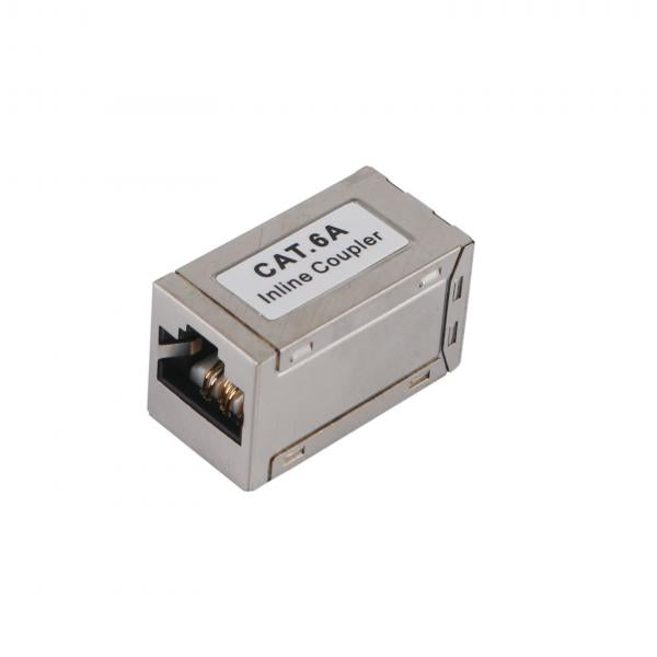 Afbeelding laden in galerijviewer, Equip 221171 cat.6a shielded modular inline coupler, rj-45, rj-45, silver
