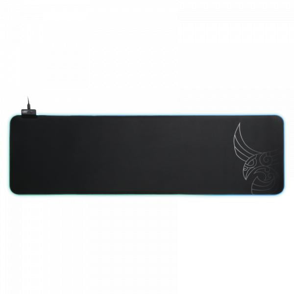 Afbeelding laden in galerijviewer, L33t gaming 160406 asar bardagi xxl rgb gaming mousepad, fast surface. 920 x 294 x 3 mm, black
