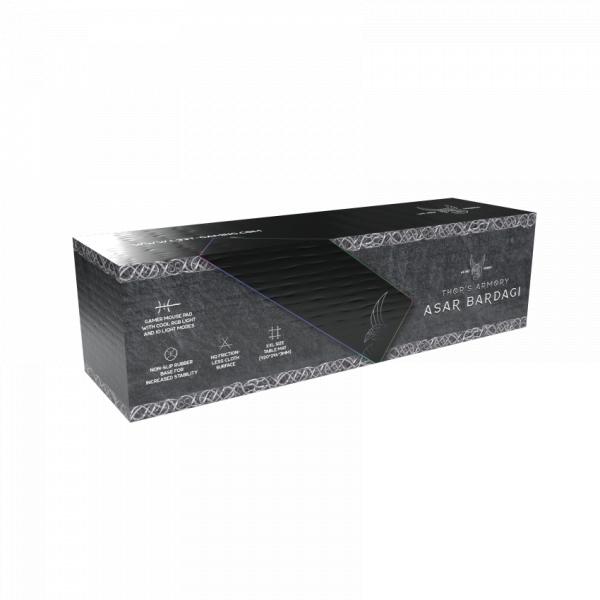 Afbeelding laden in galerijviewer, L33t gaming 160406 asar bardagi xxl rgb gaming mousepad, fast surface. 920 x 294 x 3 mm, black
