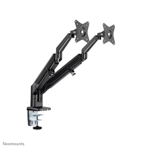Afbeelding laden in galerijviewer, Neomounts ds70-810bl2 desk mount ultra flat, clamp grommet, dual-mount, 17 - 32 inch
