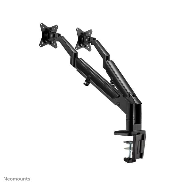 Afbeelding laden in galerijviewer, Neomounts ds70-810bl2 desk mount ultra flat, clamp grommet, dual-mount, 17 - 32 inch
