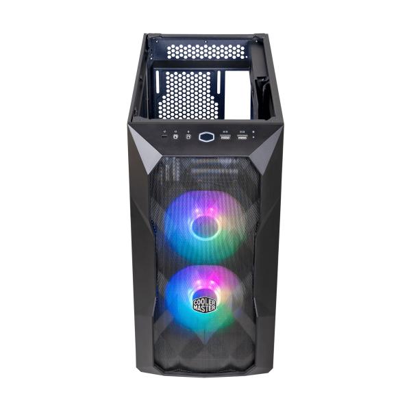 Afbeelding laden in galerijviewer, Cooler master cooler td300-kgnn-s00 td300 mesh, matx, midi-towe, argb, 3d mesh front, removable top, black
