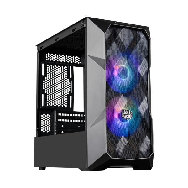Afbeelding laden in galerijviewer, Cooler master cooler td300-kgnn-s00 td300 mesh, matx, midi-towe, argb, 3d mesh front, removable top, black
