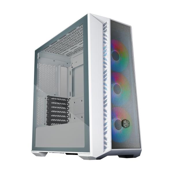 Afbeelding laden in galerijviewer, Cooler master mb520-wgnn-s00 masterbox 520 mesh white, atx, midi, edge-to-edge transparent window
