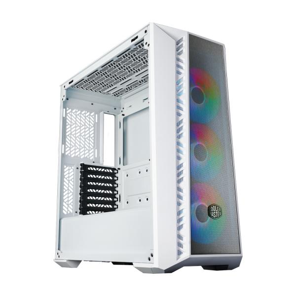 Afbeelding laden in galerijviewer, Cooler master mb520-wgnn-s00 masterbox 520 mesh white, atx, midi, edge-to-edge transparent window
