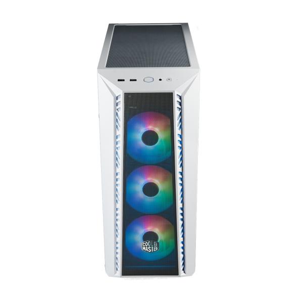 Afbeelding laden in galerijviewer, Cooler master mb520-wgnn-s00 masterbox 520 mesh white, atx, midi, edge-to-edge transparent window
