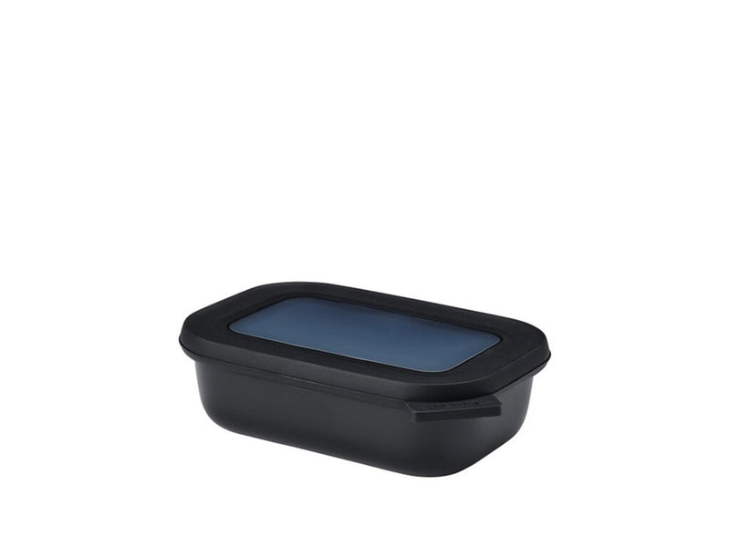 Afbeelding laden in galerijviewer, Mepal multikom cirqula rechthoekig 500ml - nordic black 17,6x12,6x5,1cm

