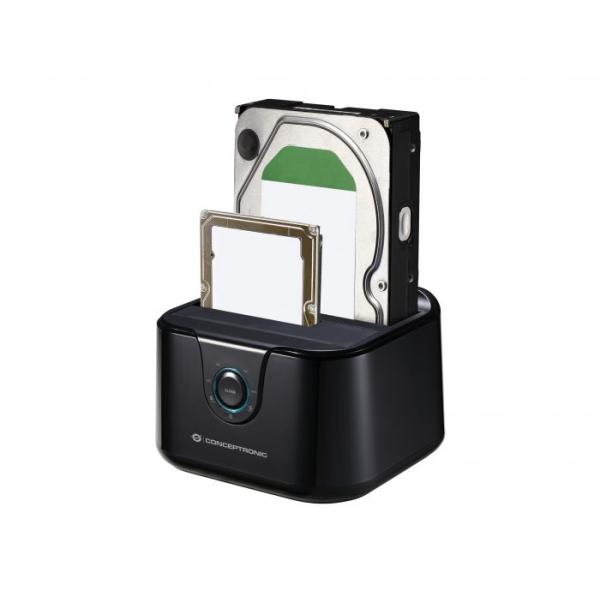 Afbeelding laden in galerijviewer, Conceptronic donn12b donn12b dual bay 2.5inch 3.5inch sata hard drive dock usb 3.0
