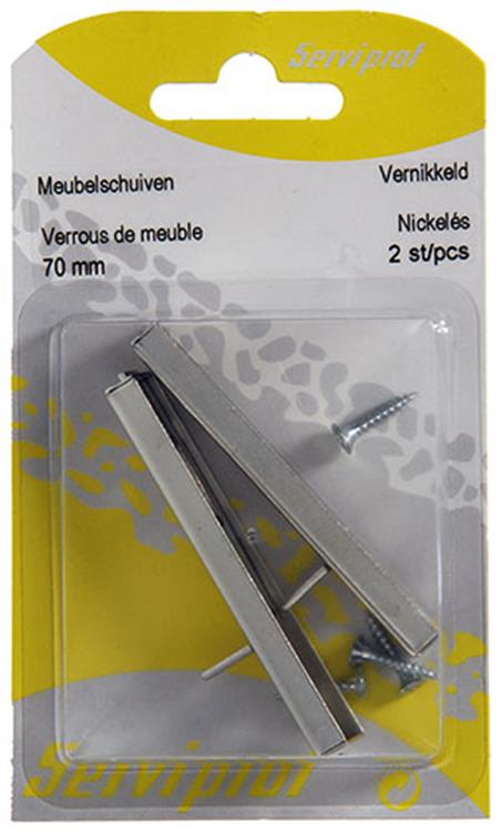 Afbeelding laden in galerijviewer, Mack 1013561 - 2 meubelschuiven vernikkeld a 70 - b 11,5 mm | 10 stuks

