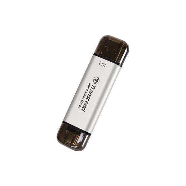 Afbeelding laden in galerijviewer, Transcend ts1tesd310s esd310s external ssd, 1tb, usb 10gbps, type c a, 1050 mb s, silver
