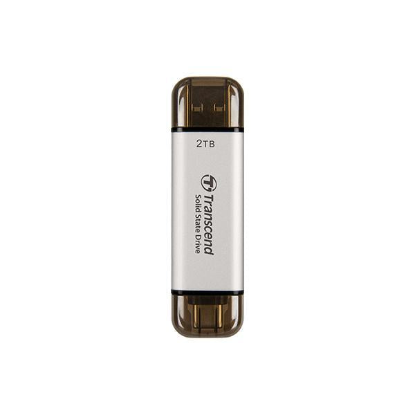 Afbeelding laden in galerijviewer, Transcend ts1tesd310s esd310s external ssd, 1tb, usb 10gbps, type c a, 1050 mb s, silver
